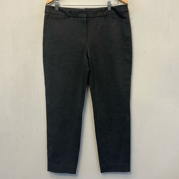 WHBM gray stretch slim ankle pants Size 12 New - Picture 1 of 10